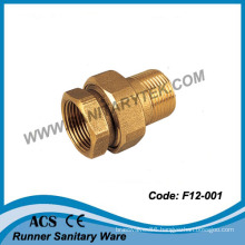 Brass Straight Union in 3 Pieces Fxm (F12-001)